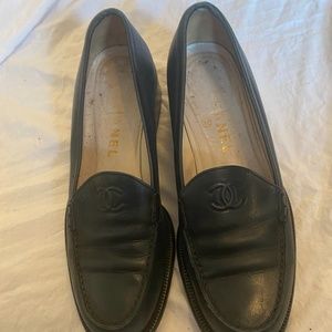 Chanle Navy Loafers